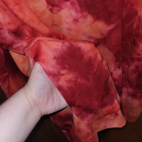 Tie-Dye Long Sleeve Top - Red, Orange And Pink - Picture 4 of 7